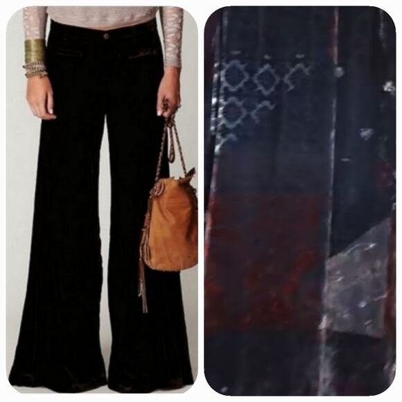 Free People Silk Velour Extreme Wide Leg Size 8 Pants - Picture 9 of 9